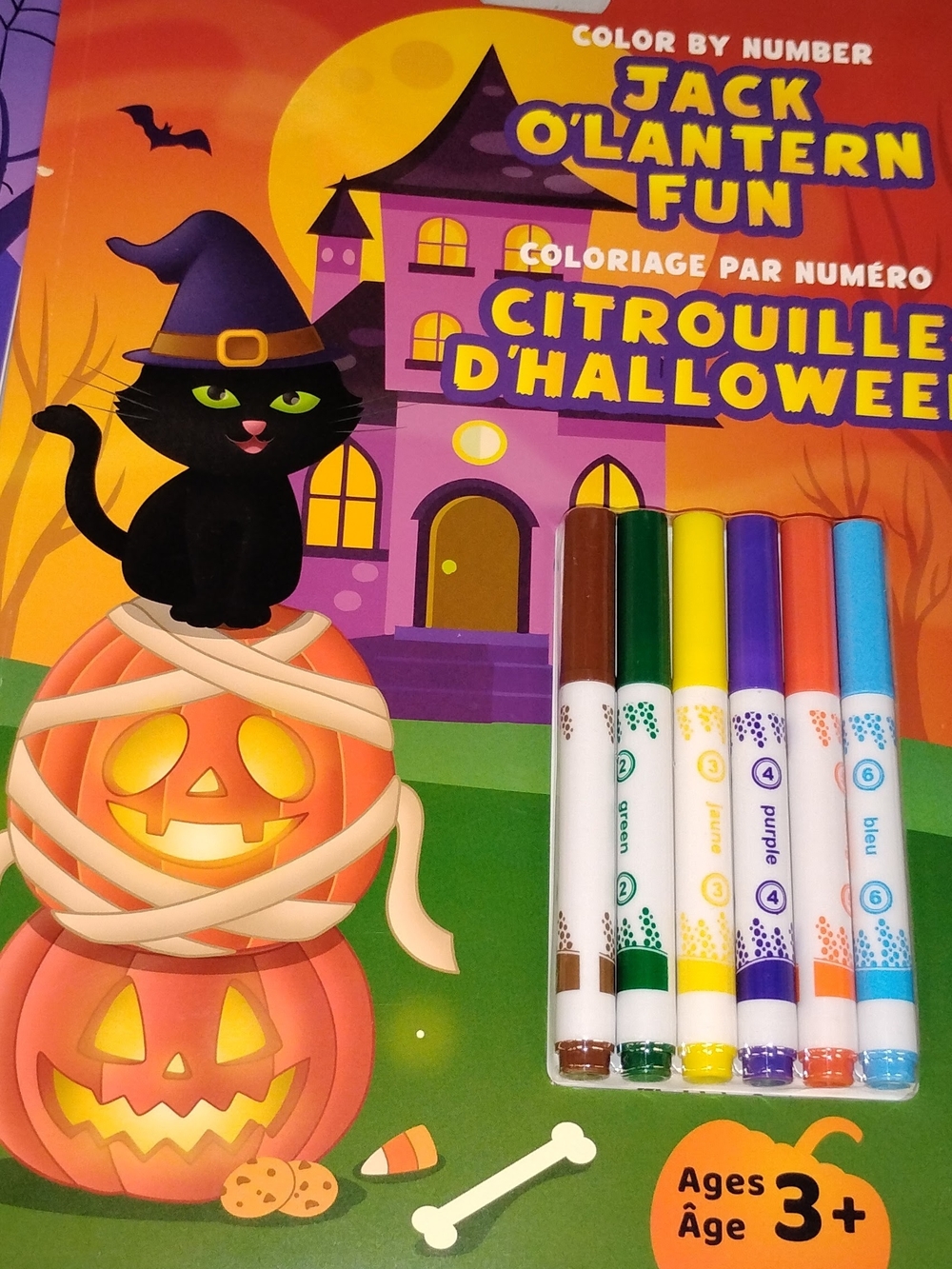 Kids Halloween Color-By-Number Activity Set with Markers